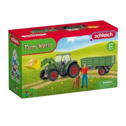 FARM WORLD Tractor met Aanhanger 42608>schleich Online