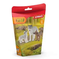 WILD LIFE Wolvin met Wolvenwelpen 42472-Schleich Hot