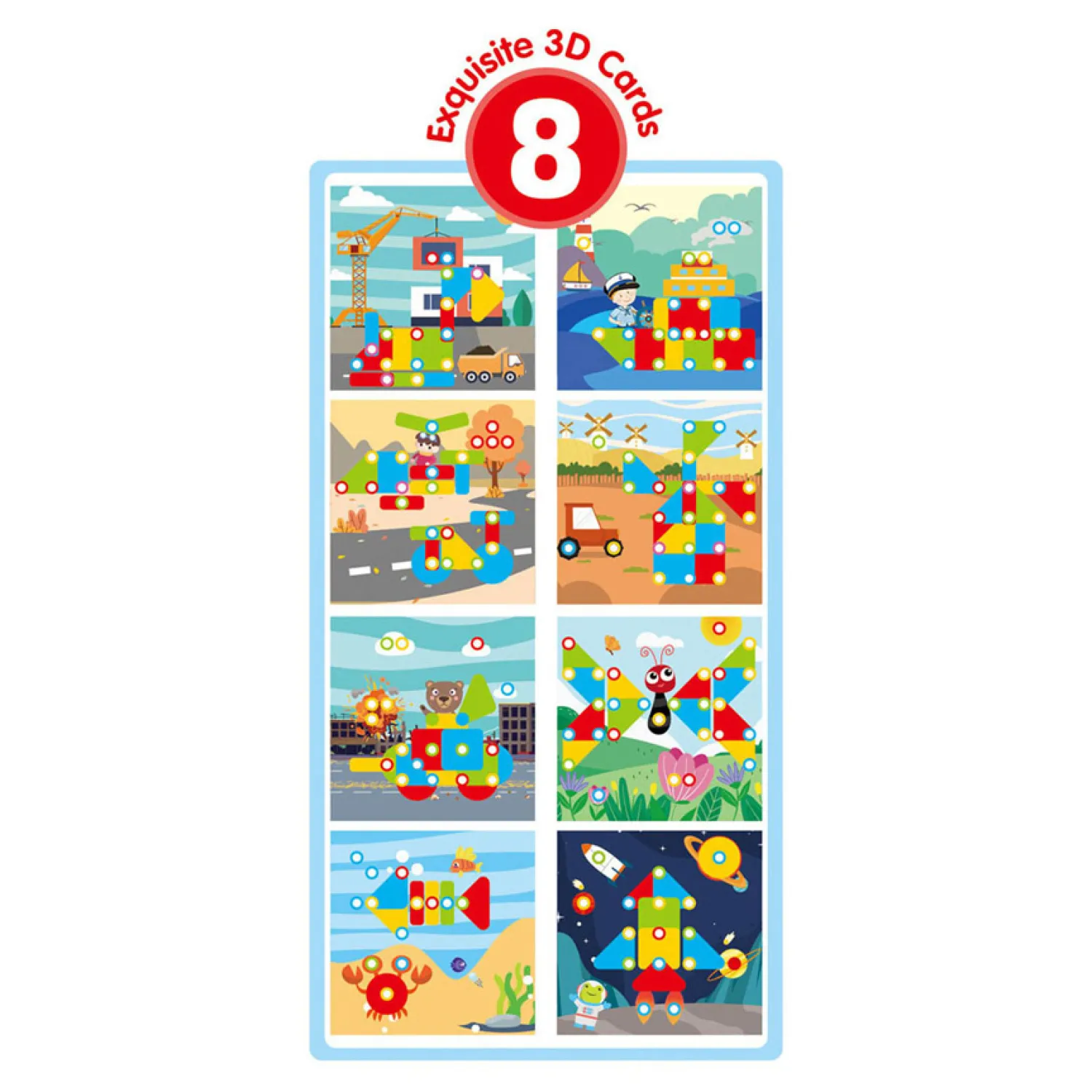 Schroefset 8 Platen Blauw, 123dlg.> Outlet