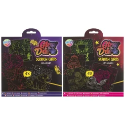 Creative Craft Group Scratch Kaarten Glow in the Dark Hot