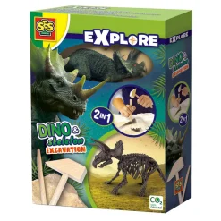 SES Explore Dino en Skelet Opgraven 2in1 - Triceratops New