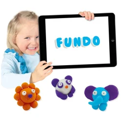 SES Fundo Klei - Wilde Dieren - 4 Kleipotjes Clearance