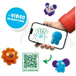 SES Fundo Klei - Wilde Dieren - 4 Kleipotjes Clearance