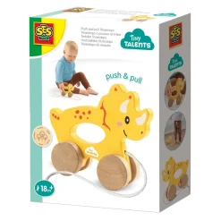 Houten Trekdier 2 in 1 - Triceratops-SES New