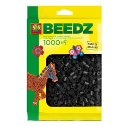 SES Strijkkralen - Zwart, 1000st. Hot