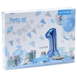 Set Feestversiering 1e Verjaardag - Blauw/Jongen, 9dlg.> Hot