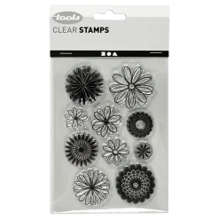 Creativ Company Silicone Stempels Bloemen, 1 Vel Outlet