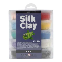 - Basiskleuren, 10x40gr.-Silk Clay Online