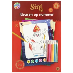Sinterklaas Kleuren op Nummer met 6 Potloden Sale