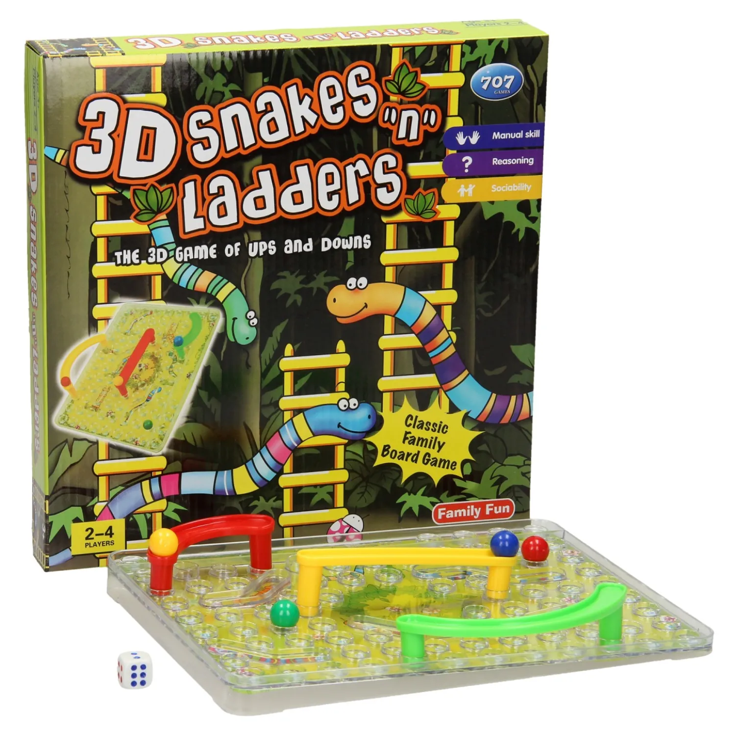 Slangen & Ladderspel 3D