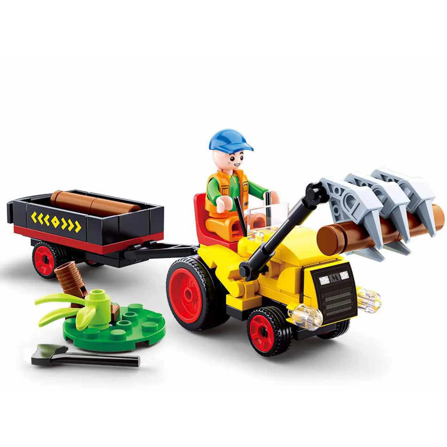 Sluban - Traktor met Boomstammen - 110dlg. Best