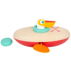 - Badspeelgoed Houten Kano Pelikaan Opwindbaar><noscript><img width=