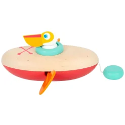 - Badspeelgoed Houten Kano Pelikaan Opwindbaar><noscript><img width=