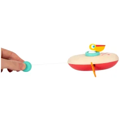 - Badspeelgoed Houten Kano Pelikaan Opwindbaar><noscript><img width=