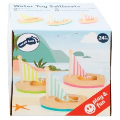 - Badspeelgoed Houten Zeilboten, Set van 3-Small Foot Clearance