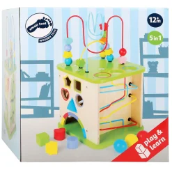 Small Foot - Houten Activiteitenkubus met Knikkerbaan, 8dlg. Best