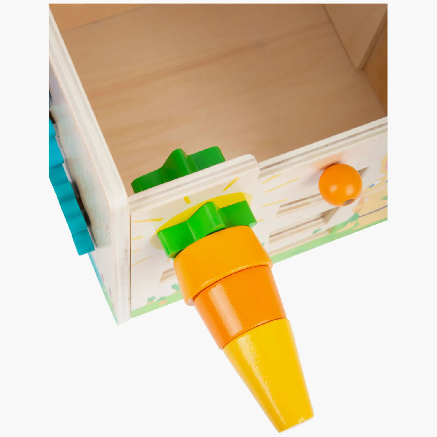 - Houten Activiteitenkubus en Motoriekspiraal Konijn>Small Foot