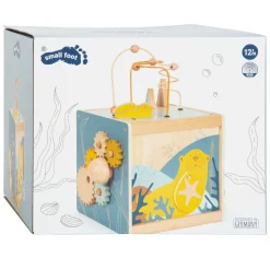 Small Foot - Houten Activiteitenkubus met Motoriekspiraal Zeekust Online