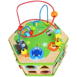 - Houten Activitetenkubus met Motoriekspiraal Safari-Small Foot Clearance