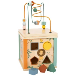 - Houten Activiteitenkubus en Motoriekspiraal Safari>Small Foot