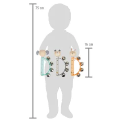 - Houten Baby Tamboerijn Dier Pastel-Small Foot