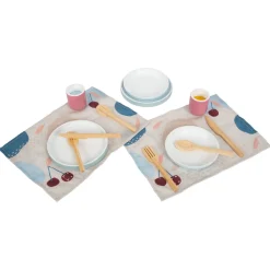  -  Houten Bestekset met Placemats, 18dlg.><noscript><img width=