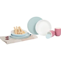  -  Houten Bestekset met Placemats, 18dlg.><noscript><img width=
