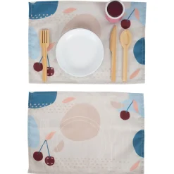  -  Houten Bestekset met Placemats, 18dlg.><noscript><img width=
