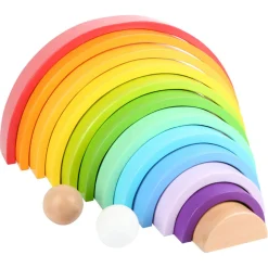 Small Foot  -  Houten Bouwblokken Regenboog XL, 14dlg. Hot