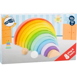 Small Foot  -  Houten Bouwblokken Regenboog XL, 14dlg. Hot