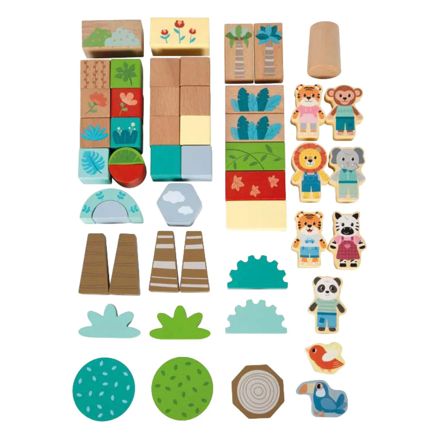 - Houten Bouwblokken Jungle Friends FSC - 50dlg.-Small Foot