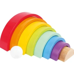 - Houten Bouwblokken Regenboog, 9dlg.>Small Foot Outlet