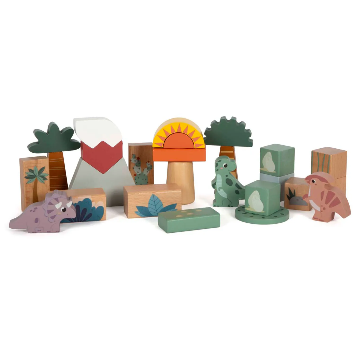 - Houten Bouwblokken Dino, 50dlg.-Small Foot Outlet