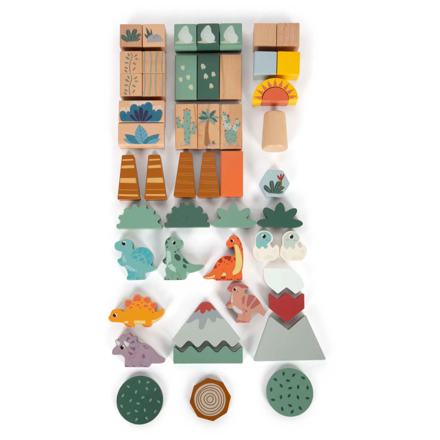 - Houten Bouwblokken Dino, 50dlg.-Small Foot Outlet