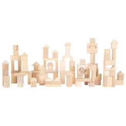 - Houten Bouwblokken Natuurlijk in Zak, 100dlg.-Small Foot Best