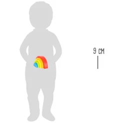 Small Foot - Houten Bouwblokken Regenboog, 5dlg. Clearance