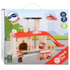 - Houten Brandweerkazerne met Accessoires, 15dlg.>Small Foot Outlet