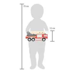 Small Foot - Houten Brandweerwagen met Roterende Ladder Hot