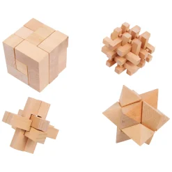 Small Foot - Houten Breinpuzzels, Set van 4 Online