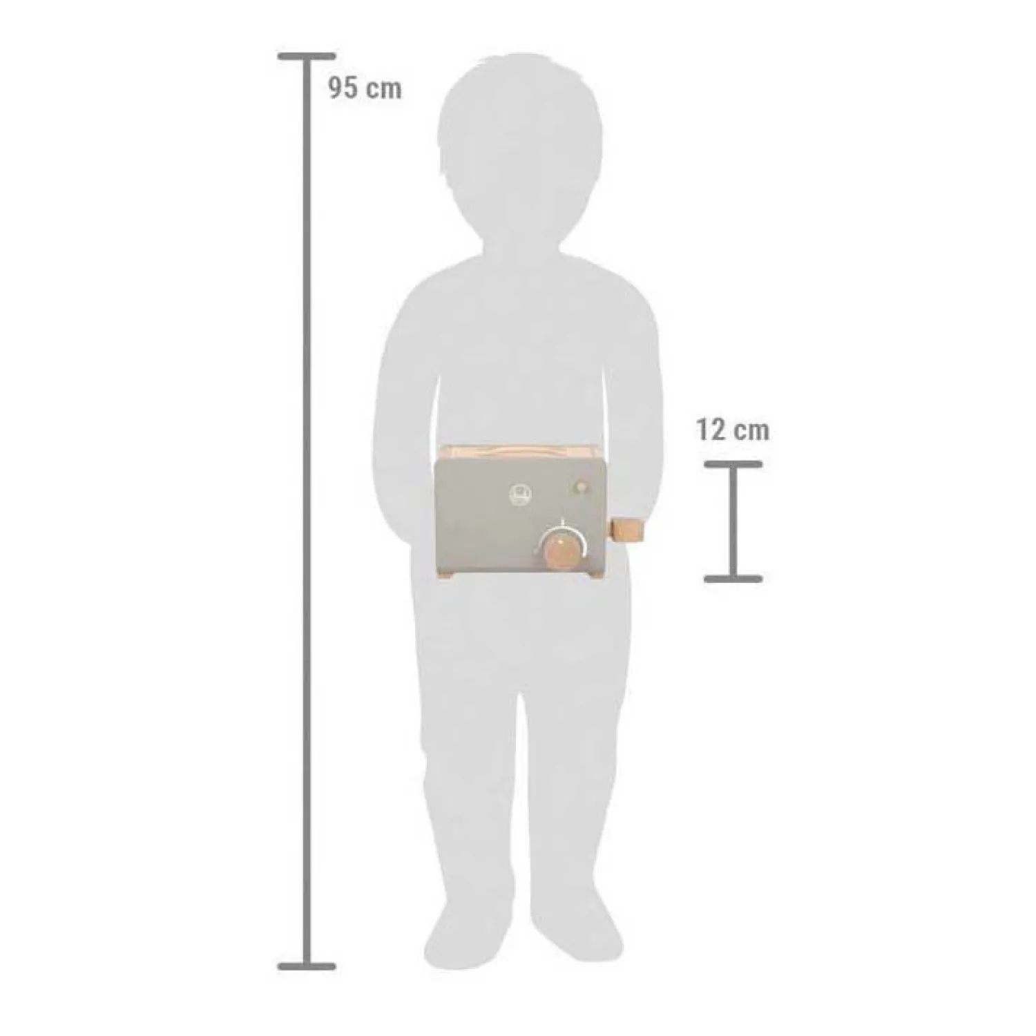 Small Foot - Houten Broodrooster Set Grijs "Tasty" Outlet