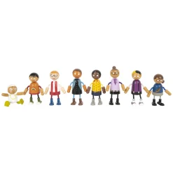 - Houten Buigzame Poppenfamilie met Baby, 8st.-Small Foot Online