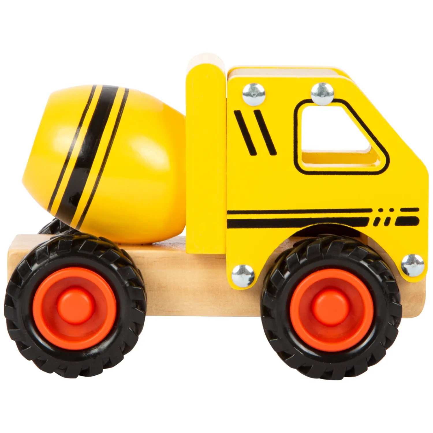 - Houten Cementvrachtwagen Geel-Small Foot Hot