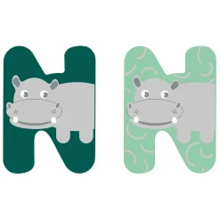 - Houten Dieren Kinderletter - N-Small Foot Clearance