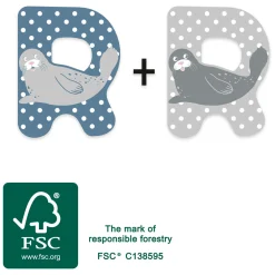 - Houten Dieren Kinderletter - R-Small Foot Best