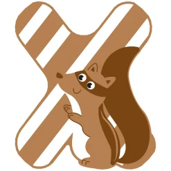 - Houten Dieren Kinderletter - X>Small Foot Hot