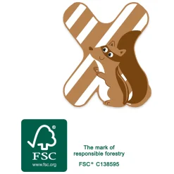 - Houten Dieren Kinderletter - X>Small Foot Hot