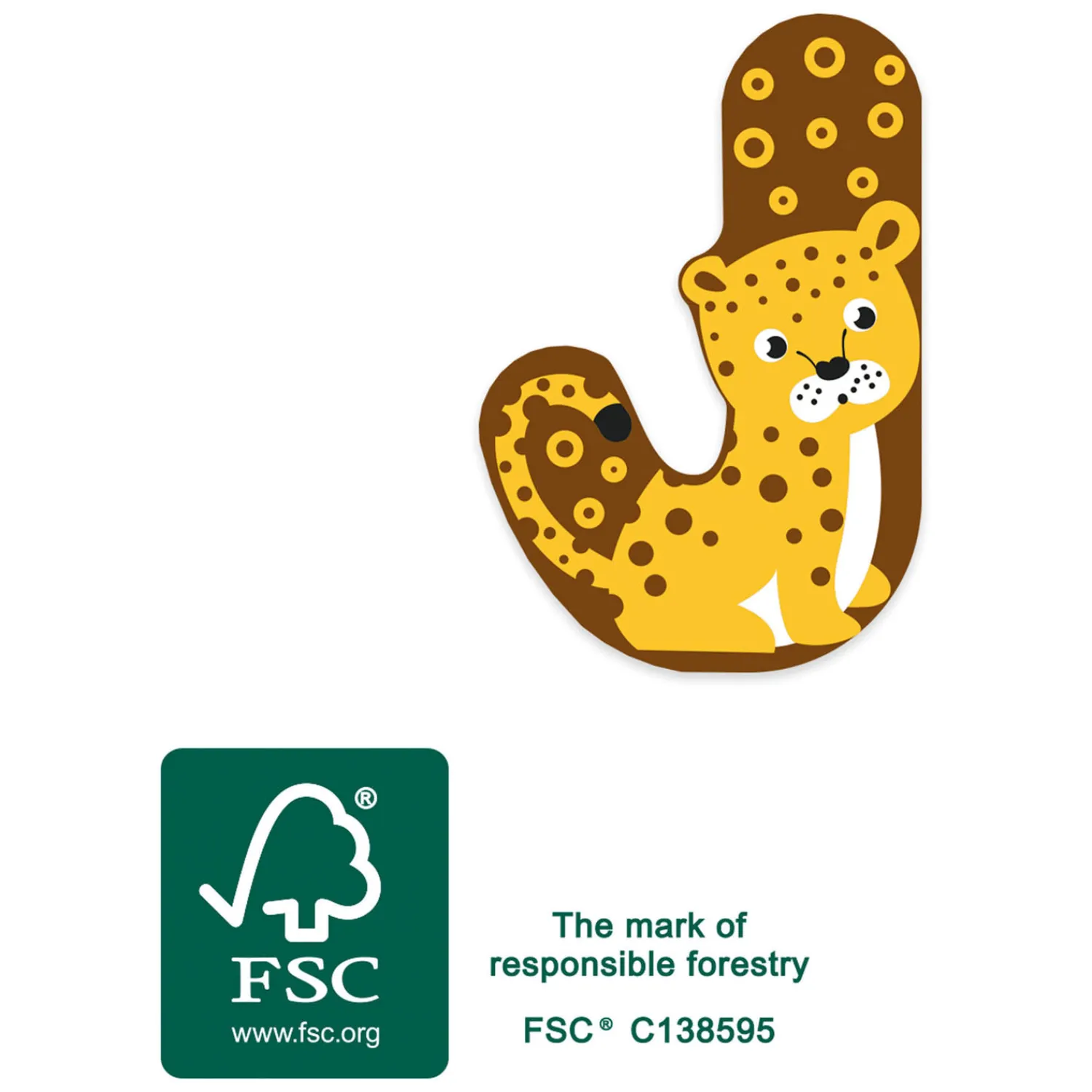 - Houten Dieren Kinderletter - J>Small Foot New