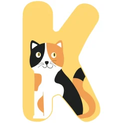 Small Foot - Houten Dieren Kinderletter - K Hot