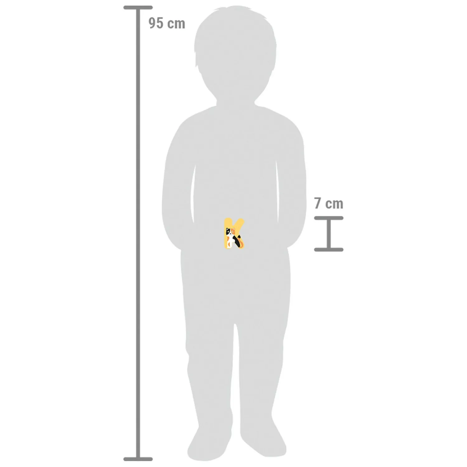 Small Foot - Houten Dieren Kinderletter - K Hot