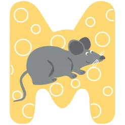 - Houten Dieren Kinderletter - M>Small Foot